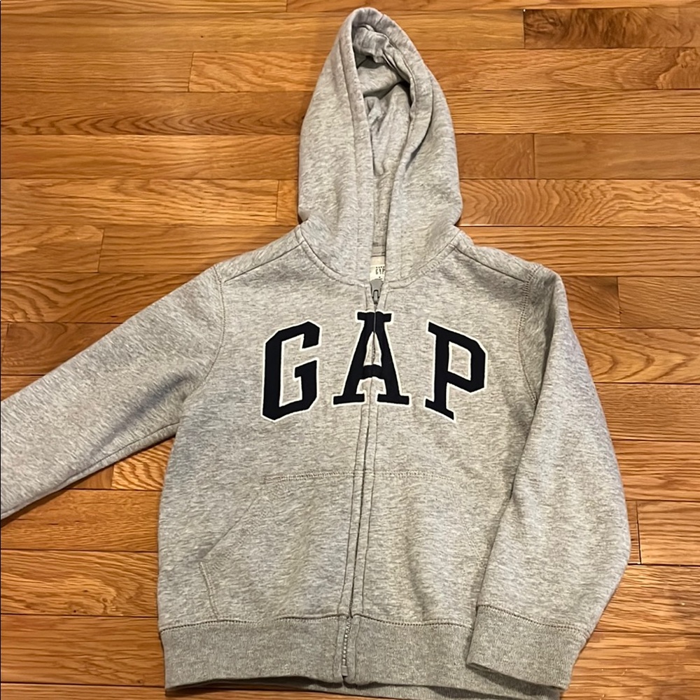 GAP Gray Zip-Up Hoodie Sweatshirt Casual Comfort